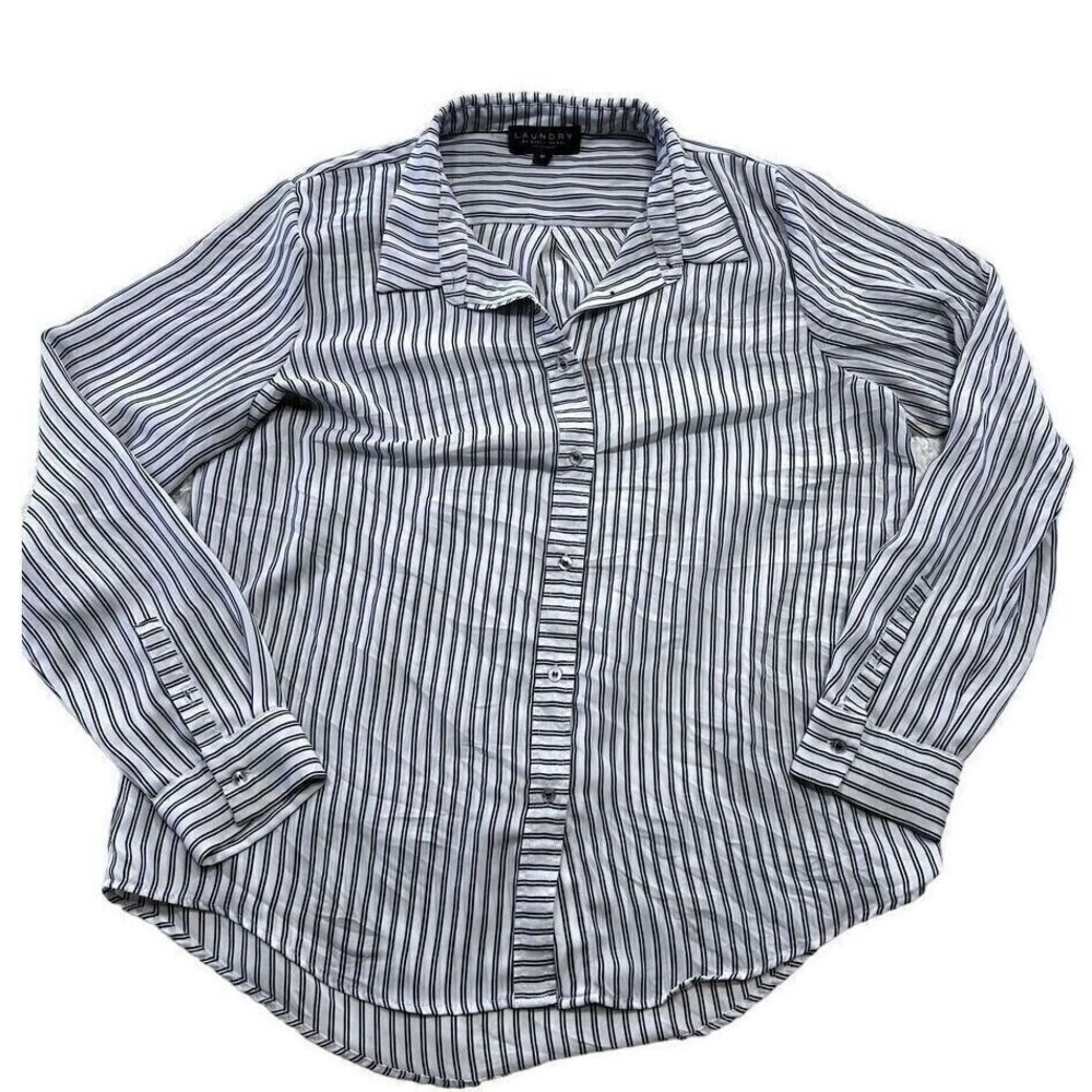 Laundry by Shelli Segal Medium Striped Button Down Shirt Career‎ Casual Workwear